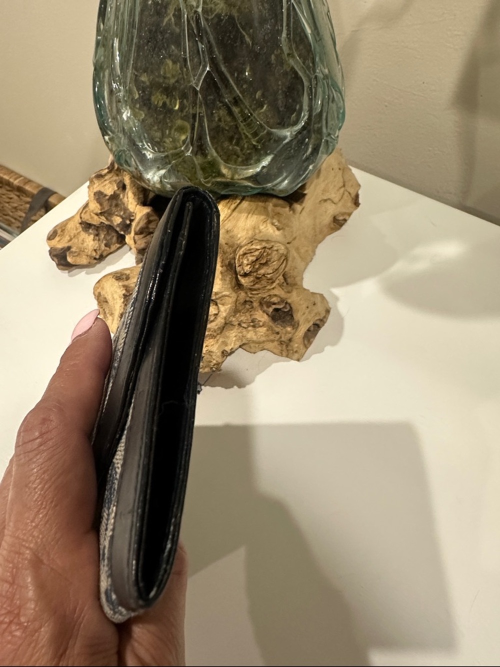 Celine Vintage Navy Monogram Clutch Wallet - Picture 6 of 8